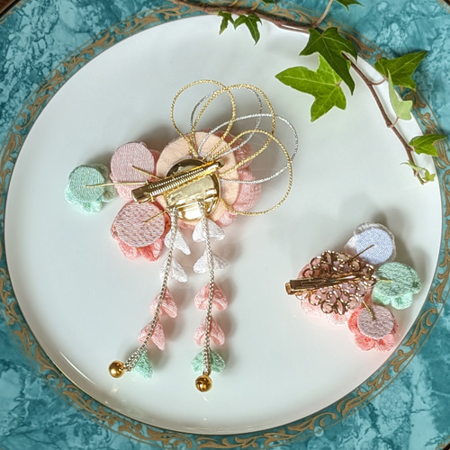 つまみ細工 髪飾り3点セット 和装 振袖 七五三 成人式 卒業式