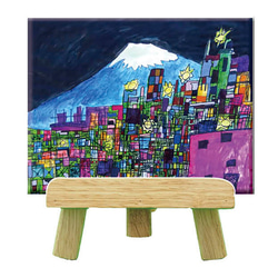 キャンバス複製画　富士山と工場の夜景　SANO Fuubi　 #atelier QUOKKA 1枚目の画像
