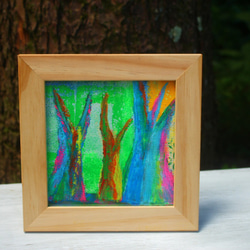 rainbow forest <虹の森NO3＞アクリル画　送料無料。 6枚目の画像