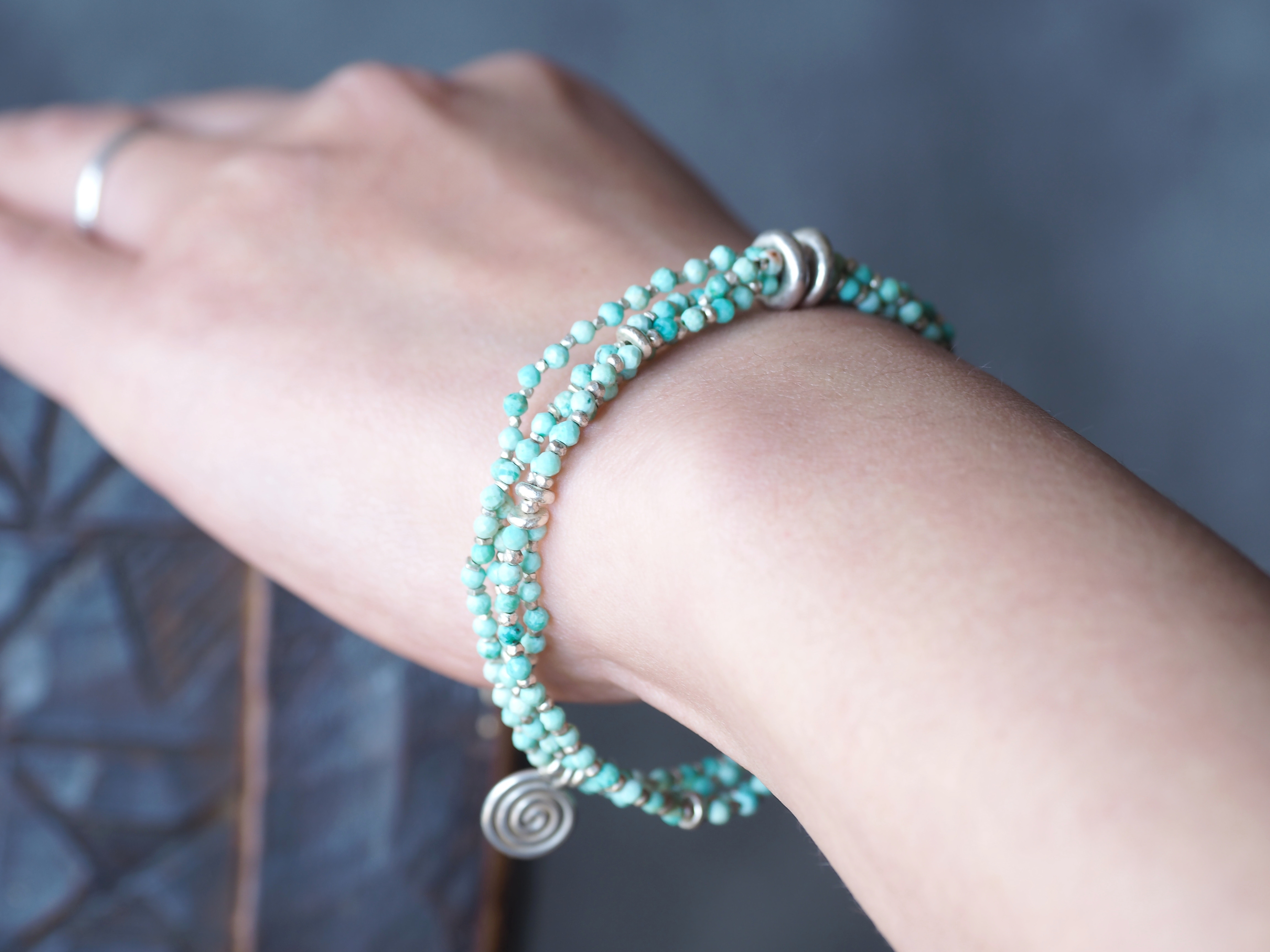 -Chrysocolla- Quadruple braceldt