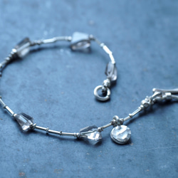 -Smoky quartz- silver bracelet 1枚目の画像