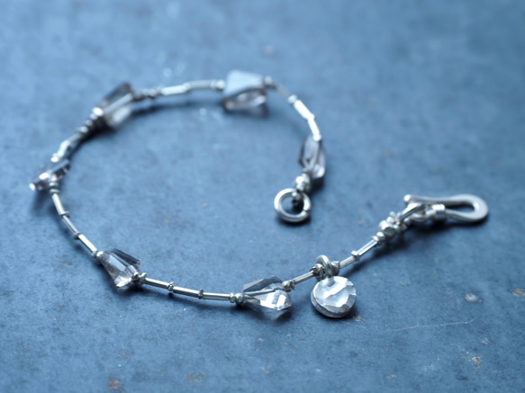 -Smoky quartz- silver bracelet 1枚目の画像