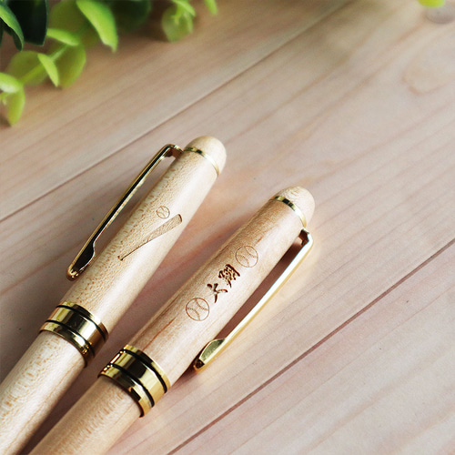 名入れ可】野球 木製ボールペン 卒団記念 ベースボール 野球記念品