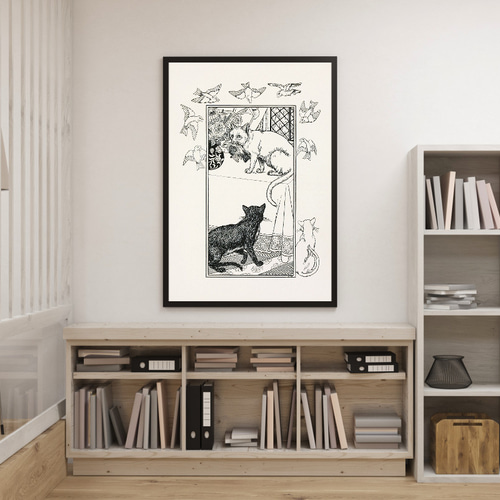 白猫と黒猫シリーズ冬景色