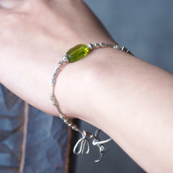 -Peridot- silver bracelet 4枚目の画像