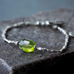 -Peridot- silver bracelet 1枚目の画像