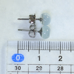 (one-of-a-kind item, outlet) 海藍寶石耳釘（6mm，鈦柱） 第5張的照片