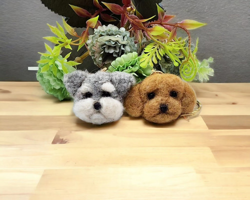 羊毛フェルト　トイプードル　キーホルダー 羊毛フェルト トイプードル キーホルダー