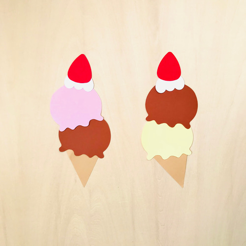 制作キット】アイスクリーム いちご＆ホイップクリームのせ／6セット 