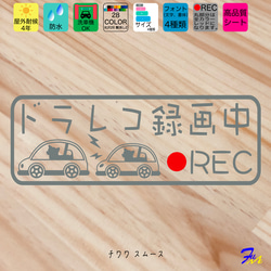 ドライブレコーダー チワワ スムース04 ステッカー 1枚目の画像