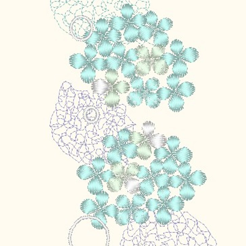 刺繍半衿・紫陽花の半襟 和装小物(帯・半襟) petacoの富士商会 刺繍半衿・紫陽花の半襟 和装小物(帯・半襟) petacoの富士商会