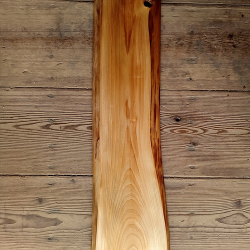 木製看板製作】 一枚板 桧 17cm×59cm 表札・ネームプレート BLUE