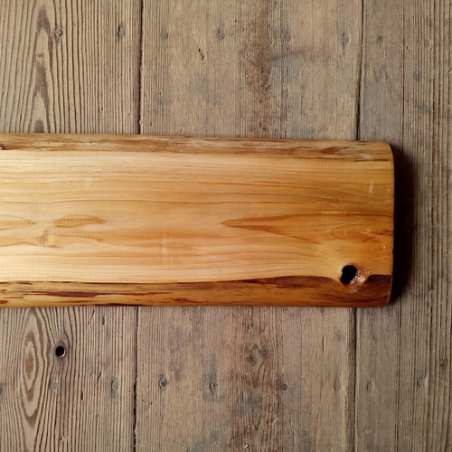 木製看板製作】 一枚板 桧 17cm×59cm 表札・ネームプレート BLUE