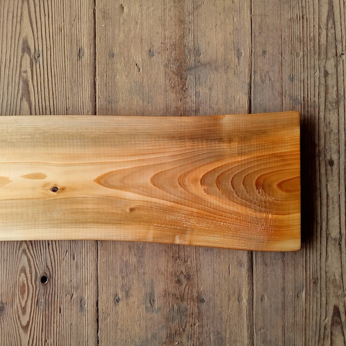 木製看板製作】 一枚板 桧 17cm×59cm 表札・ネームプレート BLUE