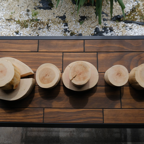 花台切株のオブジェ オーナメント レジン切り株オブジェ Lサイズ （ オブジェ 切り株