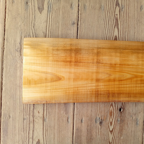 木製看板製作】 一枚板 桧 17cm×60cm 表札・ネームプレート BLUE