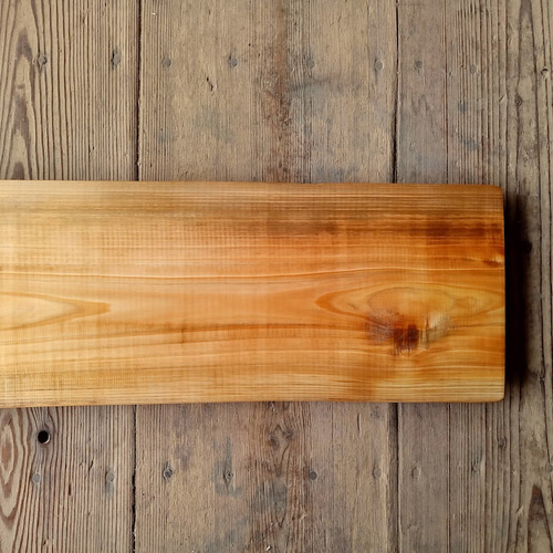 木製看板製作】 一枚板 桧 17cm×60cm 表札・ネームプレート BLUE