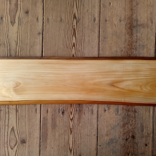 木製看板製作】 一枚板 桧 17cm×60cm 表札・ネームプレート BLUE