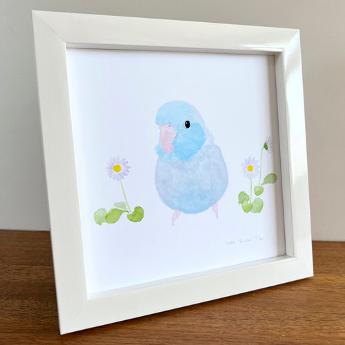 p-jet 正方形 数量限定直筆サイン入り複製画 マメルリハ パステル