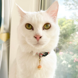 猫耳　レジン猫　風鈴チャーム　茶トラ猫　海　マリンチャーム　招き猫　てるてる坊主 ねこみみベロア トラ猫（しっぽ付き）（ライトブラウン