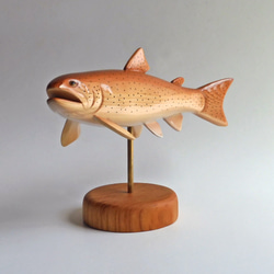 イトウ  ( 木 魚 Sakhalin taimen / salmon / fish / wood animal ) 1枚目の画像