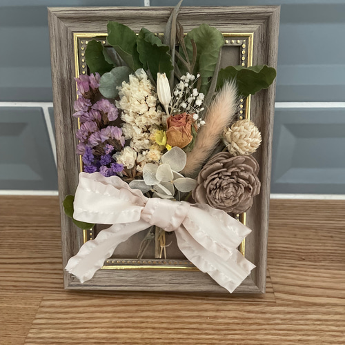 アンティーク額縁ブーケ ドライフラワー mi3 通販 16104492