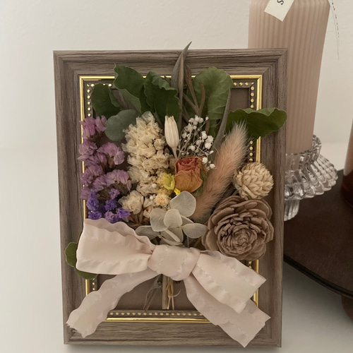 アンティーク額縁ブーケ ドライフラワー mi3 通販 16104492