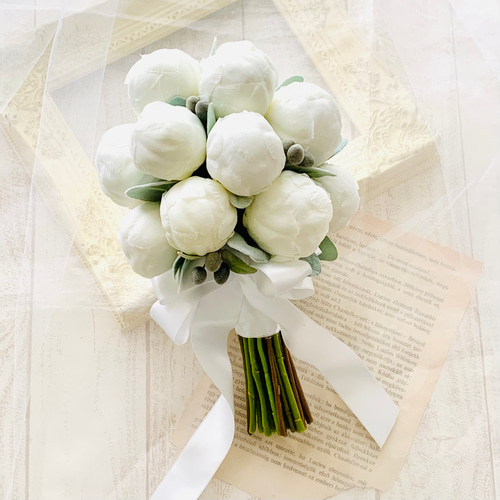 芍薬蕾ブーケ シャクヤク ピオニーブーケ クラッチブーケ