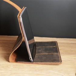 名入れ  イタリアレザーiPad mini 6/mini 5/iPad 10.2/10.5　革　手縫 5枚目の画像