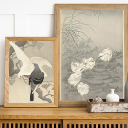 【NO.183】鳩の日本画アートポスター☆浮世絵画和室インテリア和モダン鳥ナチュラル癒しA5A4A3A2A1B5B4B3 9枚目の画像