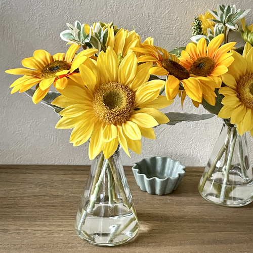 ひまわり出品 季節の花 50～60cm 「ひまわり」サンリッチオレンジ10本 花径8