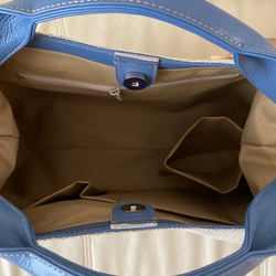 日本製　どこのお店でも出逢えない‼️型くずれしにくい加工とはっ水効果のある生地スイジン仕様のトートバッグ 15枚目の画像