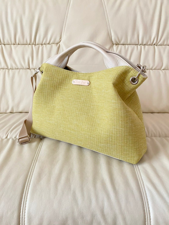 日本製　どこのお店でも出逢えない‼️型くずれしにくい加工とはっ水効果のある生地スイジン仕様のトートバッグ 6枚目の画像