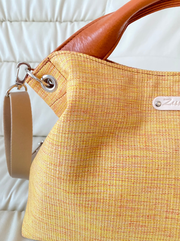 日本製　どこのお店でも出逢えない‼️型くずれしにくい加工とはっ水効果のある生地スイジン仕様のトートバッグ 12枚目の画像