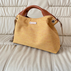 日本製　どこのお店でも出逢えない‼️型くずれしにくい加工とはっ水効果のある生地スイジン仕様のトートバッグ 7枚目の画像