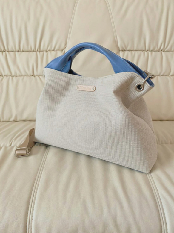 日本製　どこのお店でも出逢えない‼️型くずれしにくい加工とはっ水効果のある生地スイジン仕様のトートバッグ 4枚目の画像