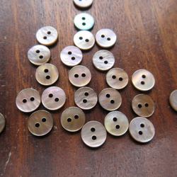 茶蝶貝のボタン　9mm　ナチャラルタイプ（2H）　20個 1枚目の画像