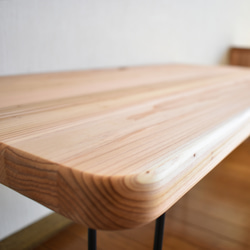 日本の杉、もち手のテーブル 4枚目の画像