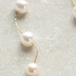 ブライダルにおすすめ★揺れる3連の淡水パールピアスorイヤリング 2枚目の画像