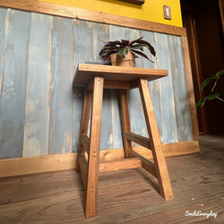 【Creema限定　サイズオーダー】無垢材 サイドテーブル　スツール　テーブル　ソファテーブル 6枚目の画像