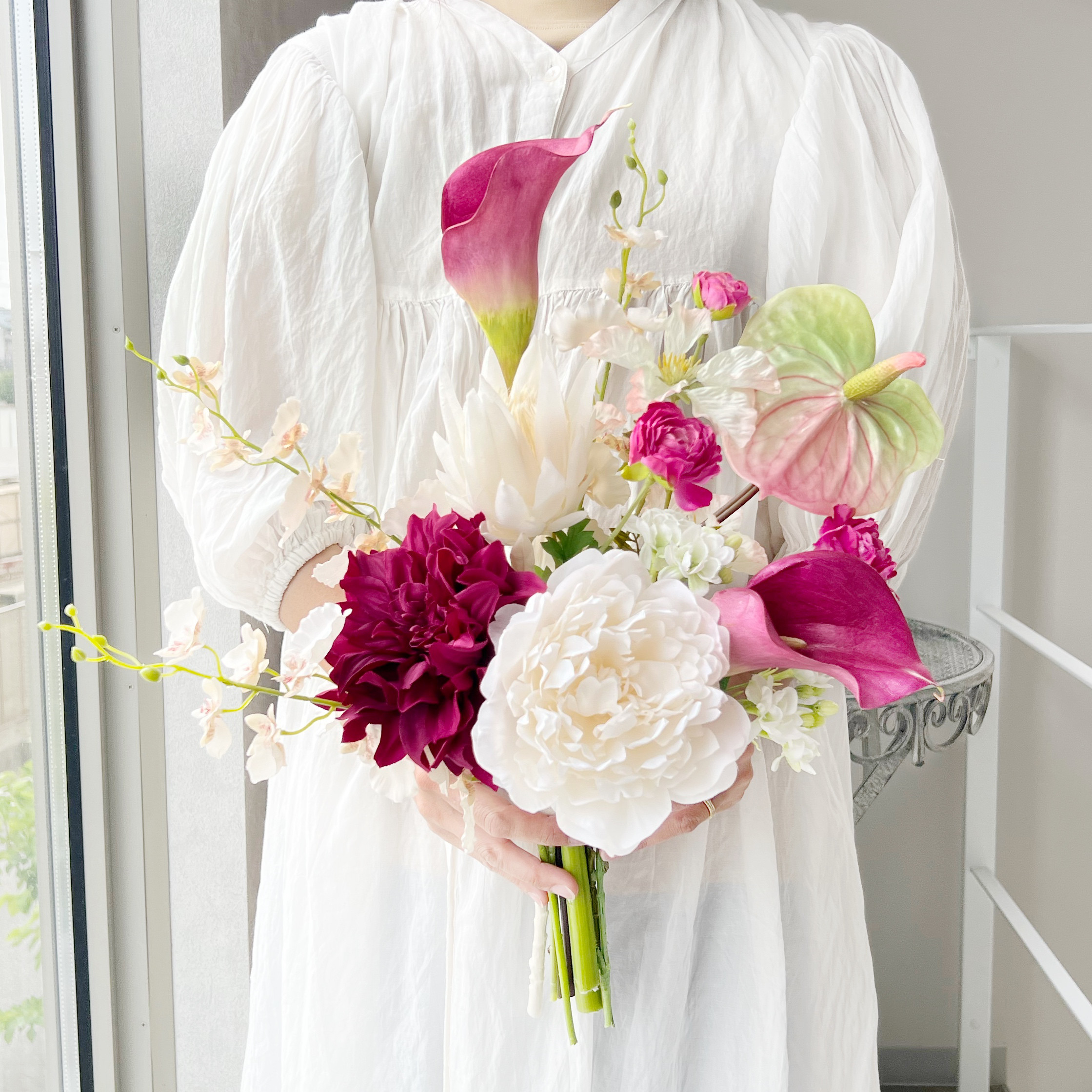 アーティシャルフラワーブーケ　WM 1111 フォトウェディング　結婚式　前撮り　和装　白無垢