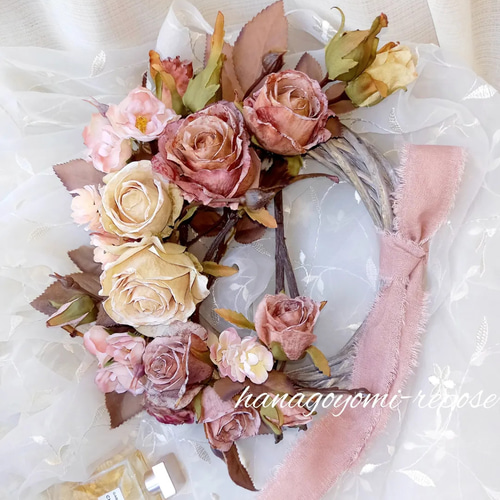 2025年新作アイテムが続々登場 新築、結婚祝いに！】✨ドライフラワー風お洒落なリース フラワー・リース