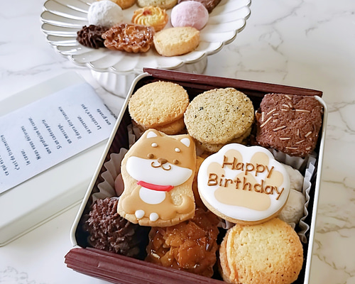 可愛い柴犬クッキー缶 クッキー CAN-tasticcookies! 通販