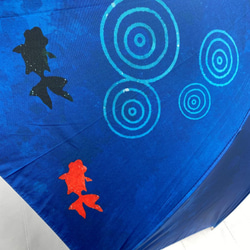 UVカット 竹傘 イルカ柄　金魚柄　2点セット 紫外線99.9%カット 晴雨兼用 DRiF  日傘 雨傘 10枚目の画像