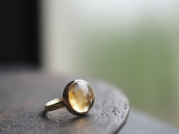 citrine brass ring (suetsumuhana) 11枚目の画像