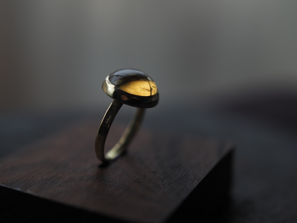 citrine brass ring (suetsumuhana) 4枚目の画像