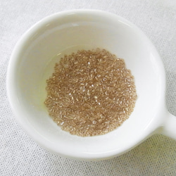 カットビーズ　ライトベージュゴールド×クリア 4枚目の画像