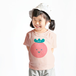 名入れ　名前入り　Ｔシャツ（love strawberry /アプリコット） 2枚目の画像