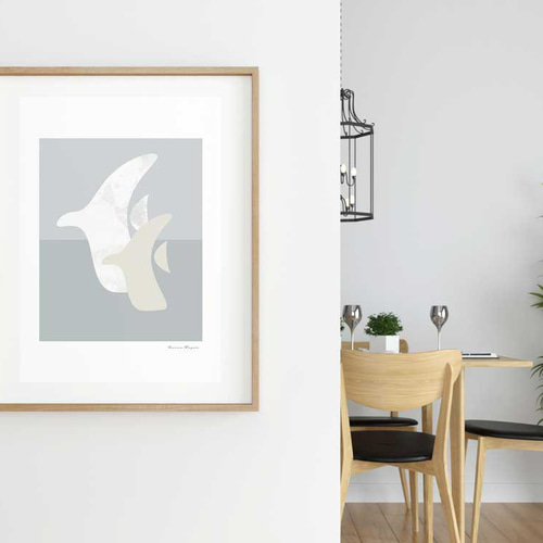 北欧アート、抽象画、おしゃれなポスター、シンプルなインテリアに