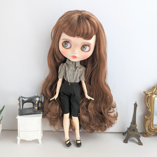 898.※単品※水玉のパフスリーブブラウス※ブライスアウトフィット※1/6 